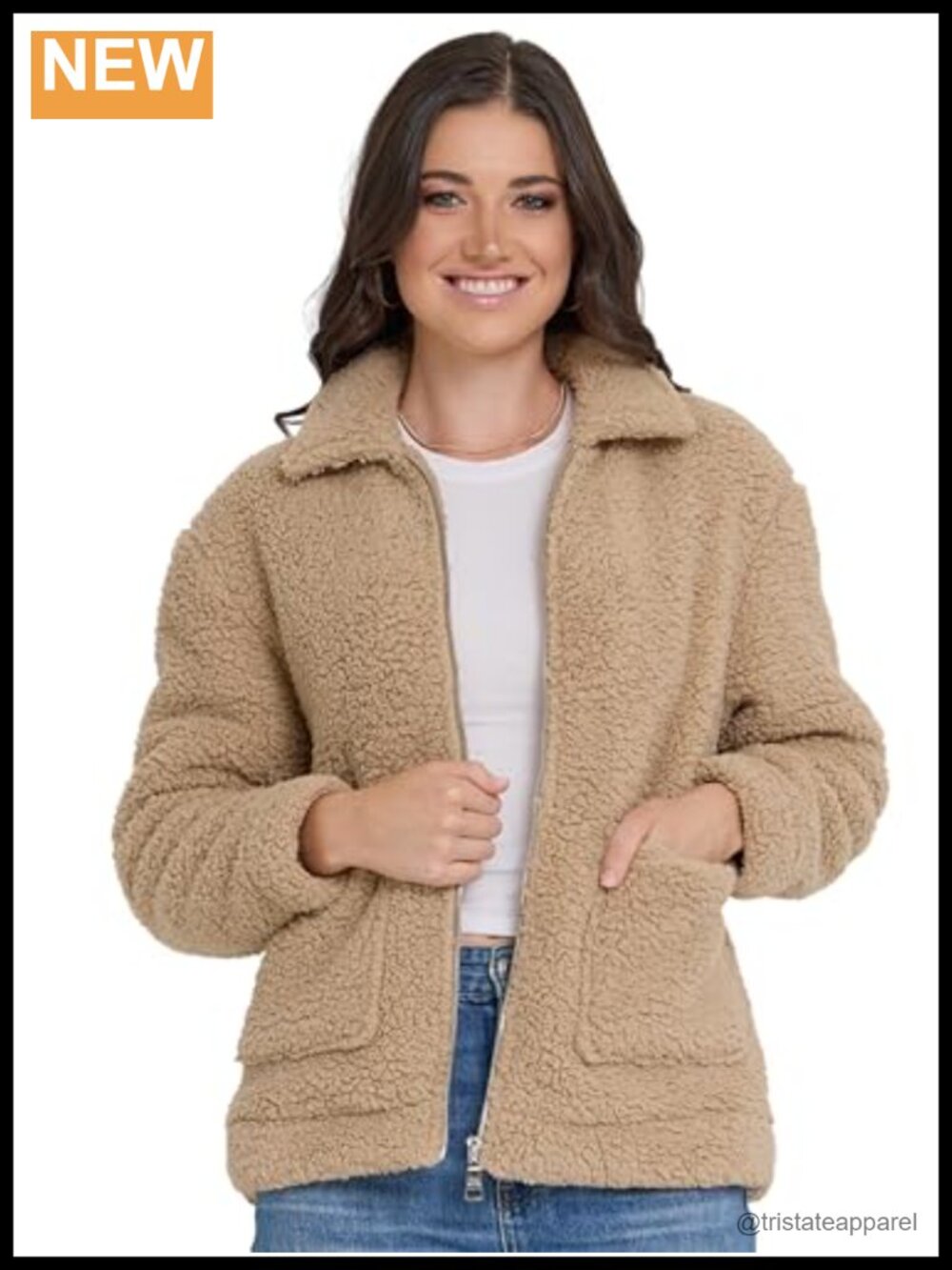 Steve Madden Sherpa Jacket Faux Fur Shearling Winter Coat